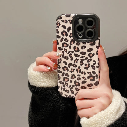 Fashion Soft Phone Cases For iPhone 13 12 MINI 11 14 15 16 Pro Max XS Max XR 7 8 Plus Leopard Pattern Silicone Case Back Cover