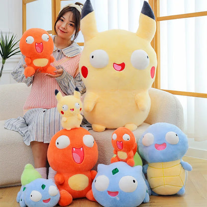 30cm Pokemon Plush Toys Pikachu Charmander Squirtle Bulbasaur Soft Stuffed Dolls Cute Anime Nap Pillow Kawaii Desk Decor Gift
